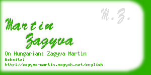 martin zagyva business card